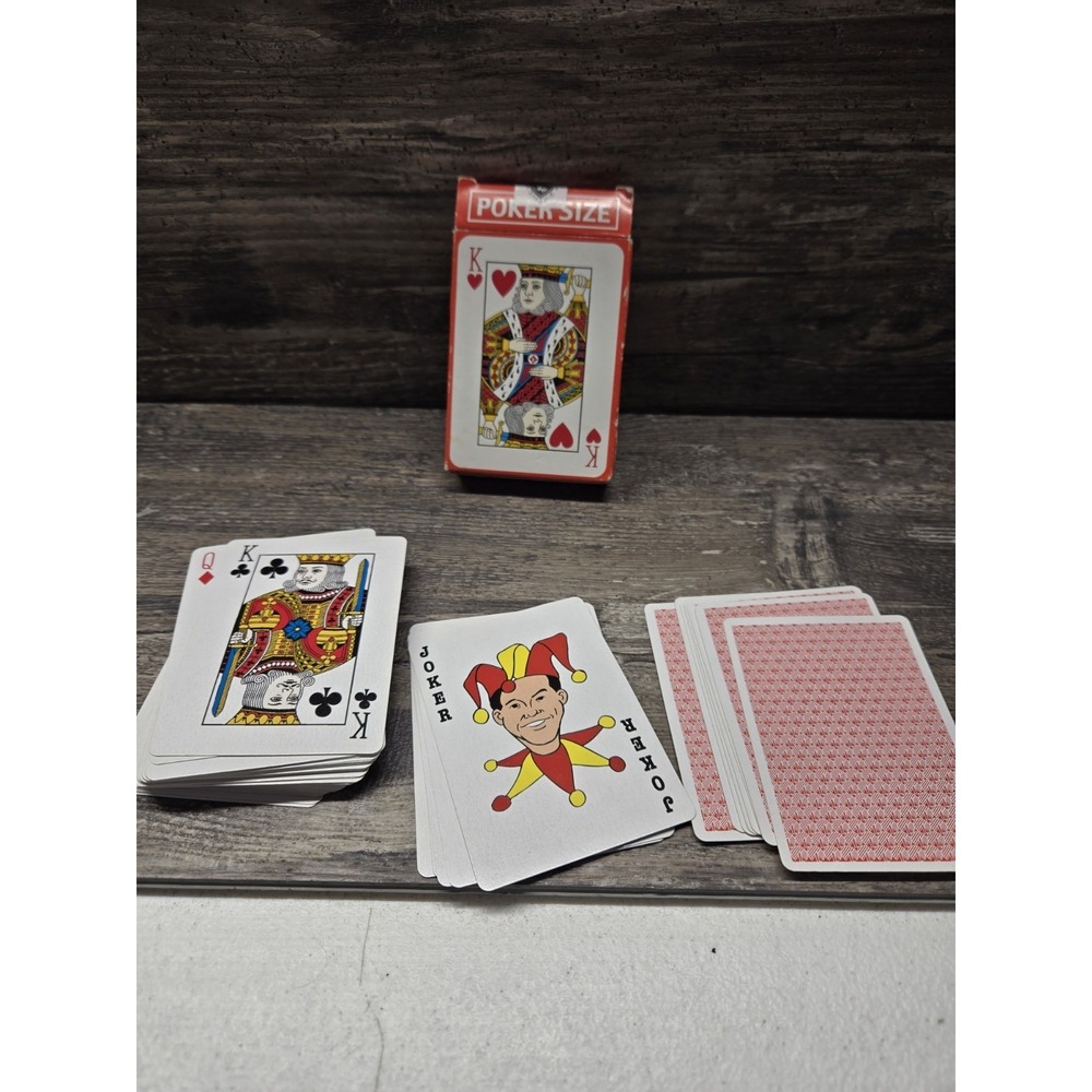 Poker Size Playing Cards Vintage USA Red New Open Box